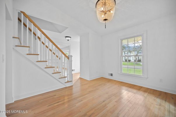 Chandelier, Empty room, Interior, Wood Texture Flooring