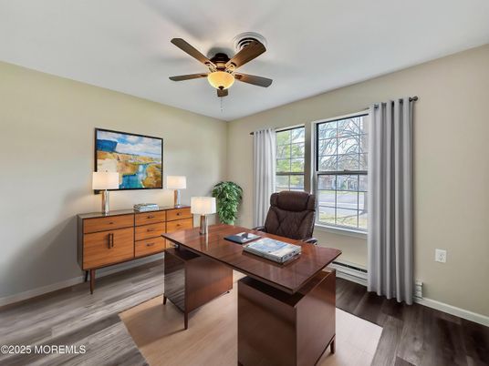 Home Office, Interior, Wood Texture Flooring