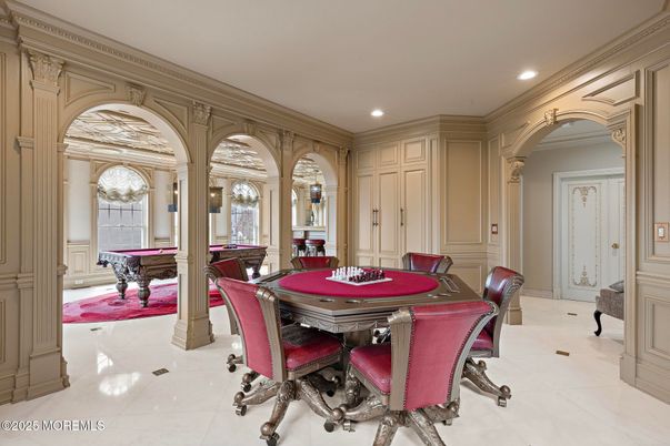 Billiard Table, Game Room, Interior, Recessed Lighting