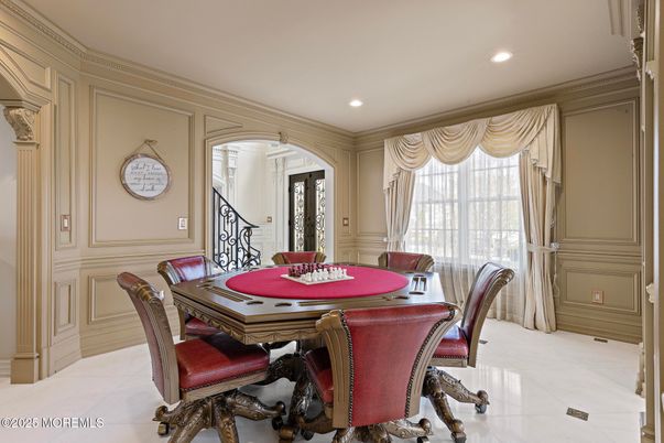 Dining room, Game Room, Interior, Recessed Lighting