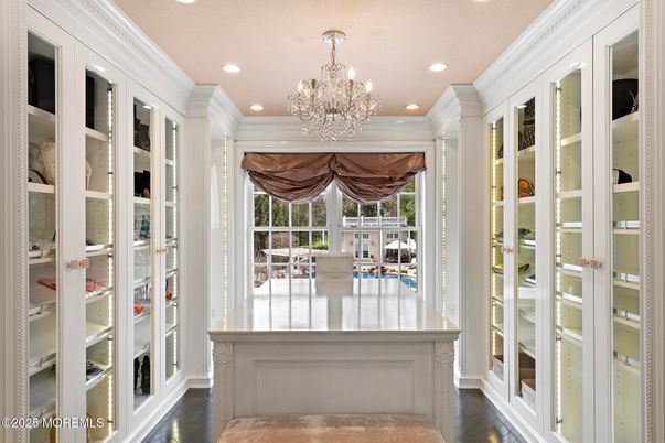 Chandelier, Interior, Recessed Lighting, Wood Texture Flooring