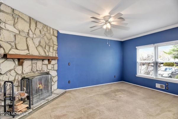 Empty room, Fireplace, Interior, Stone Walls