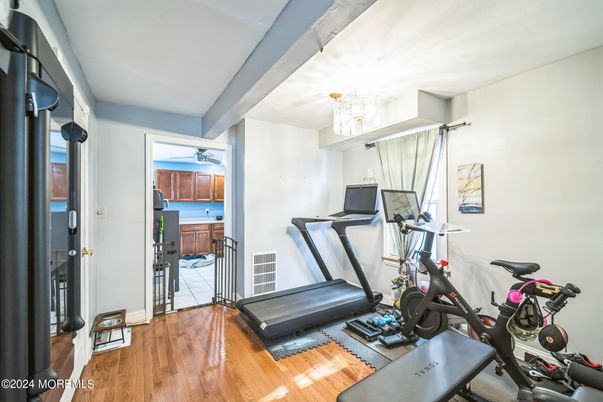 Fitness Equipment, Interior, Wood Texture Flooring