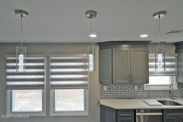 Interior, Kitchen, Pendant Lights, Recessed Lighting, Stainless Steel Appliances