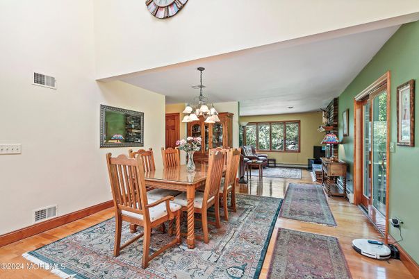 Chandelier, Dining room, Interior, Living room, Wood Texture Flooring