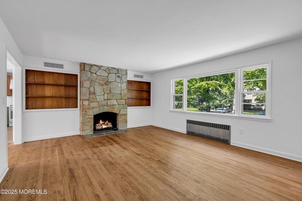 Empty room, Fireplace, Interior, Wood Texture Flooring