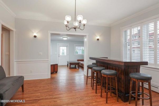 Chandelier, Interior, Wood Texture Flooring