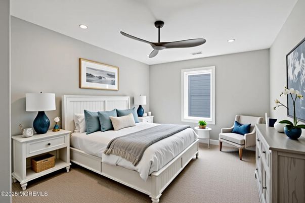 Bedroom, Interior, Recessed Lighting