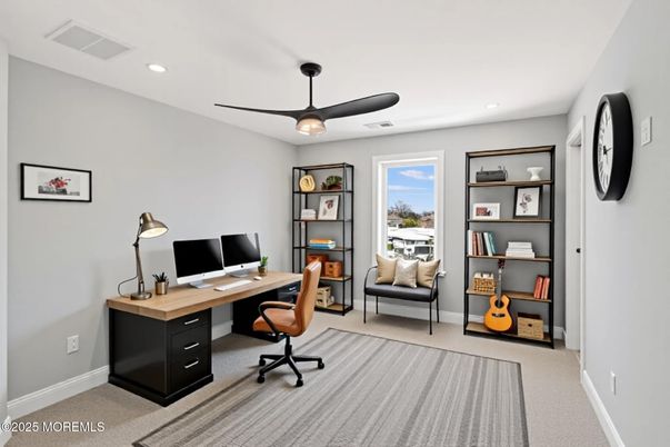 Home Office, Interior, Recessed Lighting