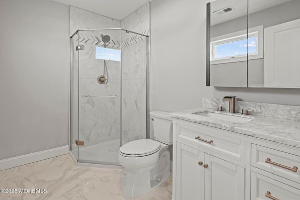 Bathroom, Glass Shower, Interior, Marble, Marble Walls