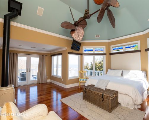 Bedroom, Fireplace, Interior, Wood Texture Flooring