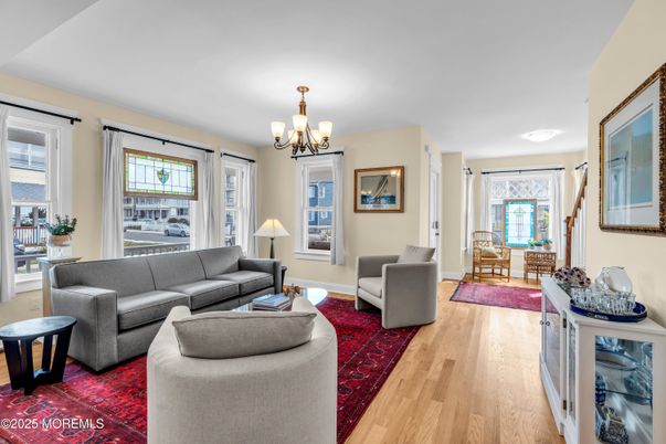Chandelier, Interior, Living room, Wood Texture Flooring