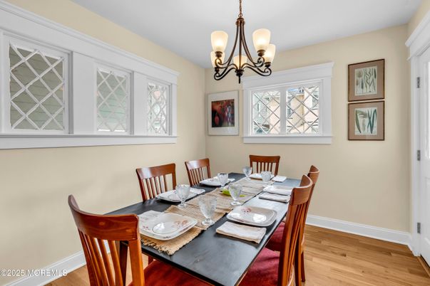 Chandelier, Dining room, Interior, Wood Texture Flooring