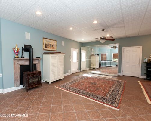 Empty room, Fireplace, Interior, Recessed Lighting