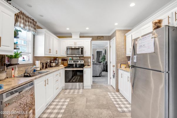 Interior, Kitchen, Recessed Lighting, Stainless Steel Appliances