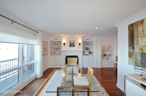 Fireplace, Interior, Recessed Lighting, Wood Texture Flooring