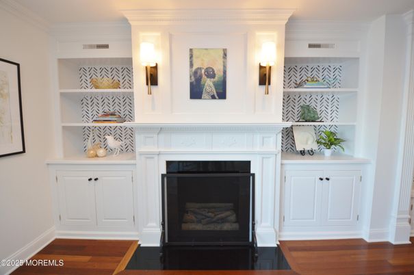 Fireplace, Interior, Wood Texture Flooring