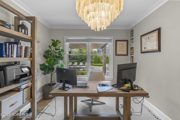 Chandelier, Home Office, Interior