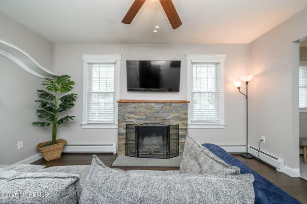 Fireplace, Interior, Wood Texture Flooring