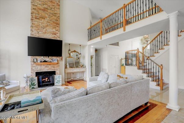 Fireplace, Interior, Living room, Recessed Lighting