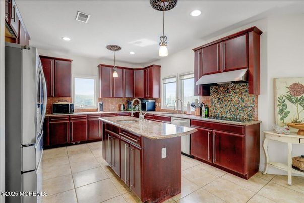 Interior, Kitchen, Pendant Lights, Recessed Lighting, Stainless Steel Appliances