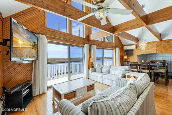 Chandelier, Dining room, Interior, Kitchen, Living room, Wooden Beams, Wood Texture Flooring, Wooden Walls