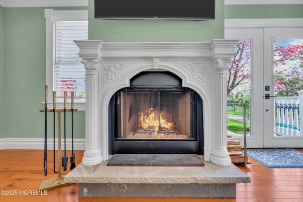 Fireplace, Interior, Wood Texture Flooring