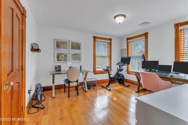 Fitness Equipment, Home Office, Interior, Wood Texture Flooring