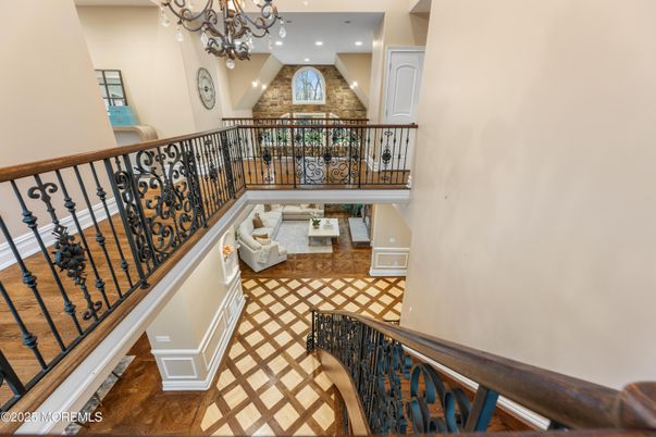 Chandelier, Interior, Recessed Lighting, Stone Walls