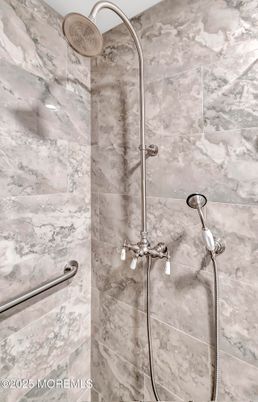 Bathroom, Glass Shower, Interior, Marble Walls