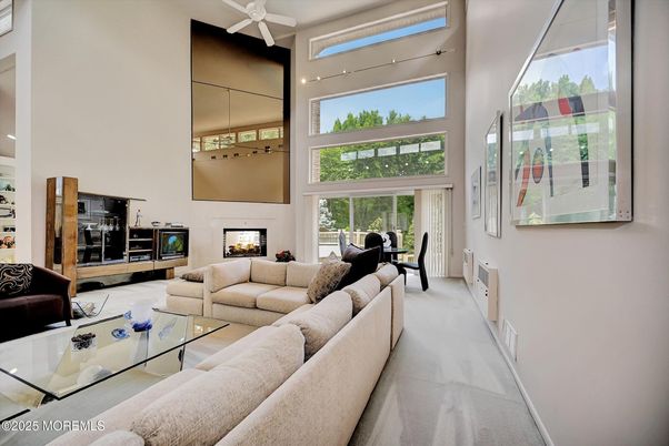 Fireplace, Interior, Living room, Recessed Lighting