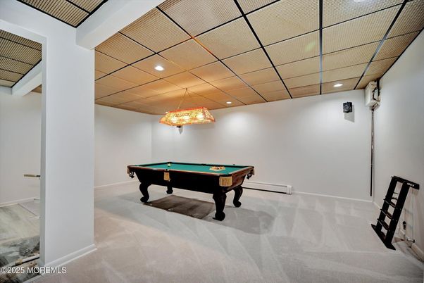 Billiard Table, Game Room, Interior, Recessed Lighting