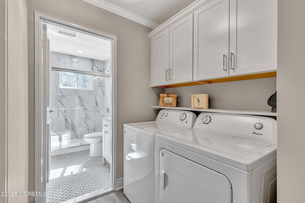 Bathroom, Interior, Marble Walls, Washer