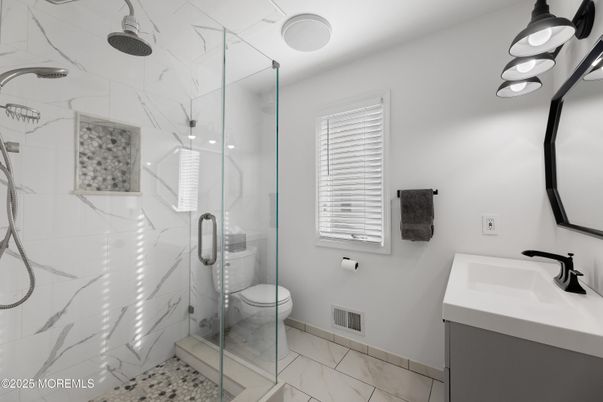 Bathroom, Glass Shower, Interior, Marble, Marble Walls