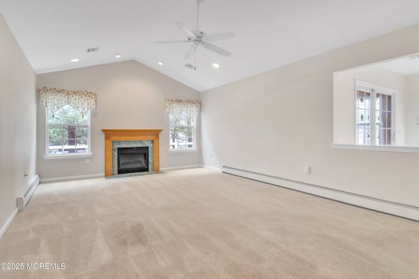 Empty room, Fireplace, Interior, Recessed Lighting