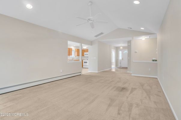 Empty room, Interior, Kitchen, Recessed Lighting