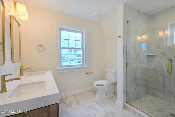 Bathroom, Glass Shower, Interior, Marble, Marble Walls