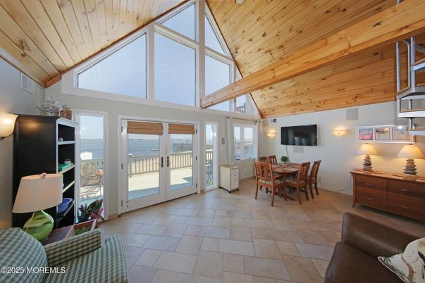 Dining room, Interior, Wooden Ceilings