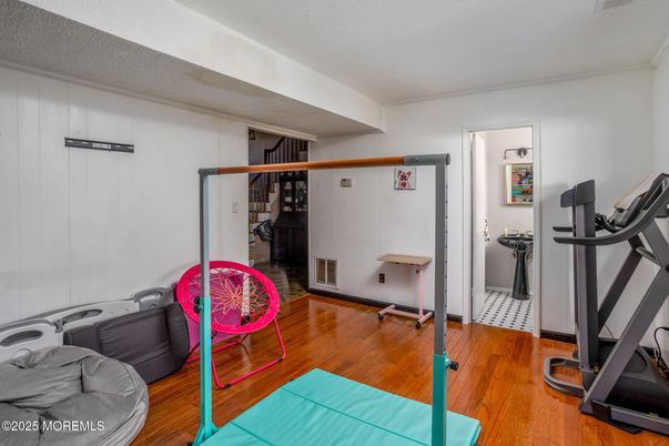 Fitness Equipment, Interior, Wood Texture Flooring