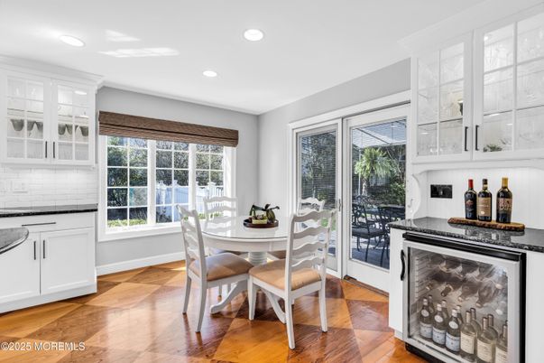 Dining room, Interior, Kitchen, Recessed Lighting, Wood Texture Flooring