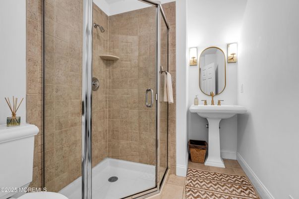 Bathroom, Glass Shower, Interior, Stone Walls
