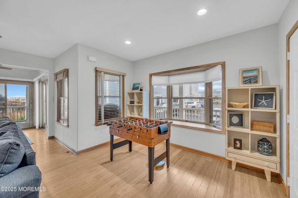 Game Room, Interior, Recessed Lighting, Wood Texture Flooring