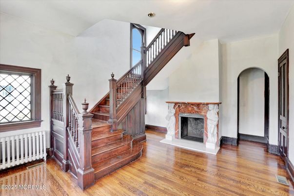Fireplace, Interior, Wood Texture Flooring