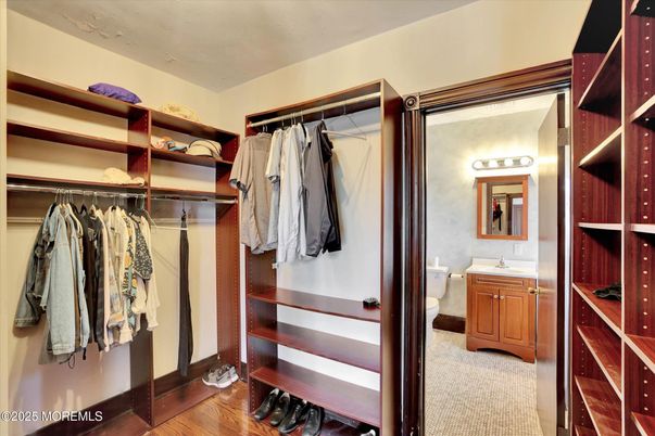 Bathroom, Interior, Walk-in Closets, Wood Texture Flooring