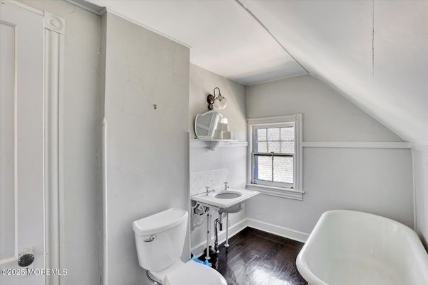 Bathroom, Free Standing Baths, Interior, Wood Texture Flooring