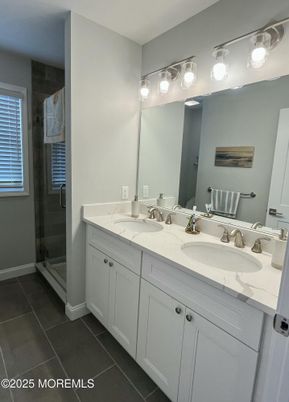 Bathroom, Dual Sink Vanities, Glass Shower, Interior
