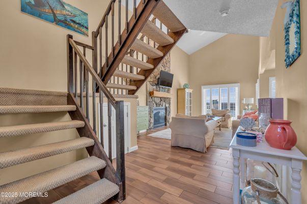 Fireplace, Interior, Living room, Wood Texture Flooring