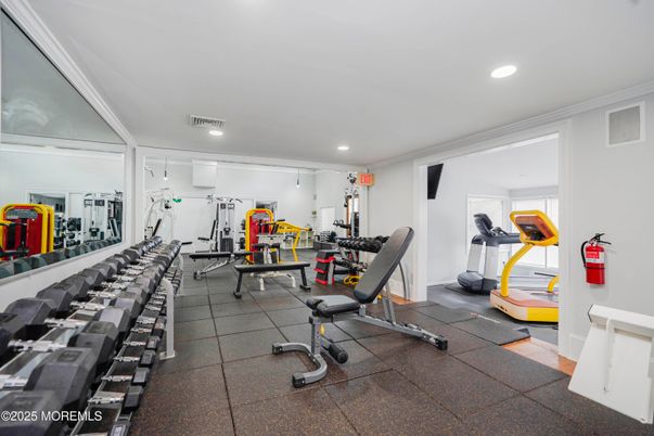 Fitness Equipment, Gym, Interior, Recessed Lighting