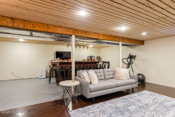 Interior, Living room, Recessed Lighting, Wooden Ceilings, Wood Texture Flooring