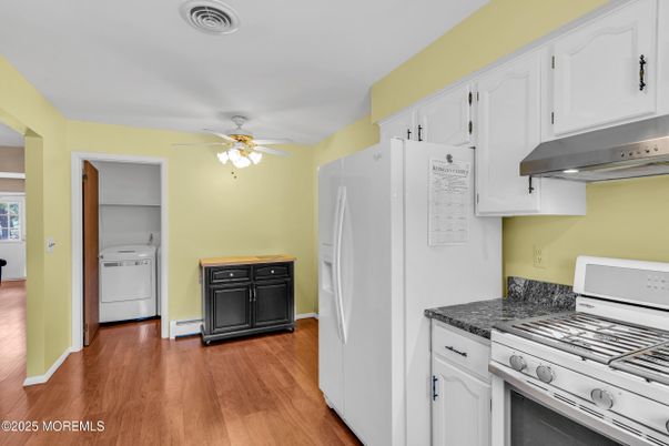 Interior, Kitchen, Washer, Wood Texture Flooring